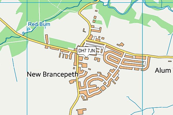 DH7 7JN map - OS VectorMap District (Ordnance Survey) DH7 7JN map - OS VectorMap District (Ordnance Survey)
