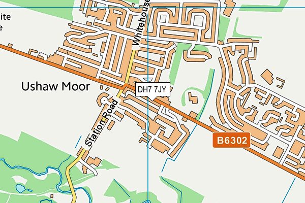 DH7 7JY map - OS VectorMap District (Ordnance Survey) DH7 7JY map - OS VectorMap District (Ordnance Survey)