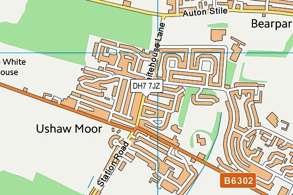 DH7 7JZ map - OS VectorMap District (Ordnance Survey) DH7 7JZ map - OS VectorMap District (Ordnance Survey)