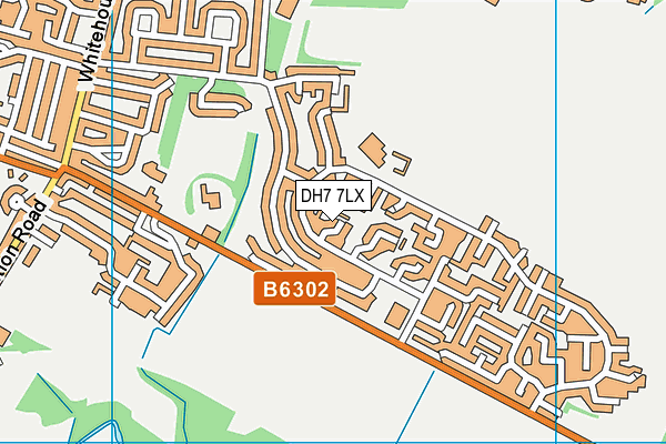 DH7 7LX map - OS VectorMap District (Ordnance Survey) DH7 7LX map - OS VectorMap District (Ordnance Survey)