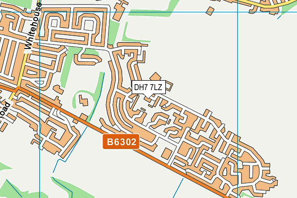 DH7 7LZ map - OS VectorMap District (Ordnance Survey) DH7 7LZ map - OS VectorMap District (Ordnance Survey)