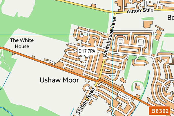 DH7 7PA map - OS VectorMap District (Ordnance Survey) DH7 7PA map - OS VectorMap District (Ordnance Survey)