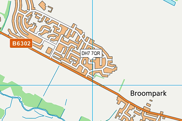 DH7 7QR map - OS VectorMap District (Ordnance Survey)