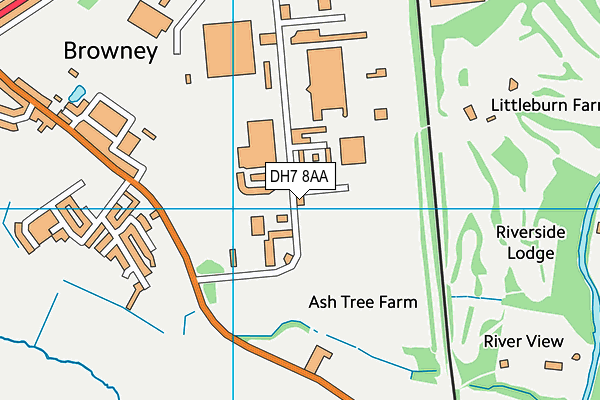 DH7 8AA map - OS VectorMap District (Ordnance Survey) DH7 8AA map - OS VectorMap District (Ordnance Survey)