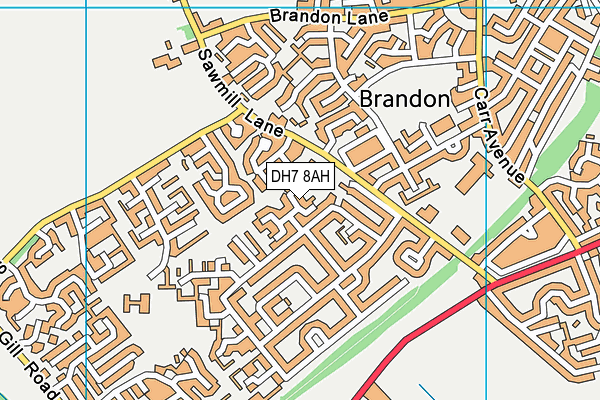 DH7 8AH map - OS VectorMap District (Ordnance Survey) DH7 8AH map - OS VectorMap District (Ordnance Survey)