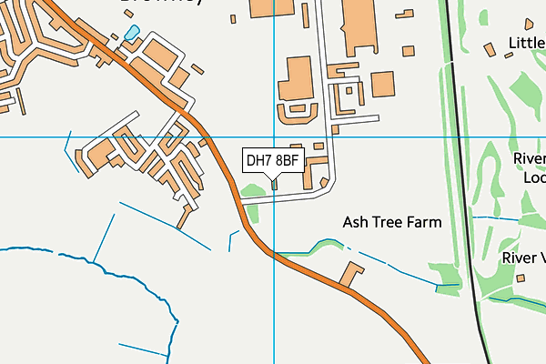 DH7 8BF map - OS VectorMap District (Ordnance Survey) DH7 8BF map - OS VectorMap District (Ordnance Survey)