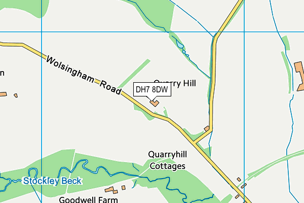 DH7 8DW map - OS VectorMap District (Ordnance Survey) DH7 8DW map - OS VectorMap District (Ordnance Survey)