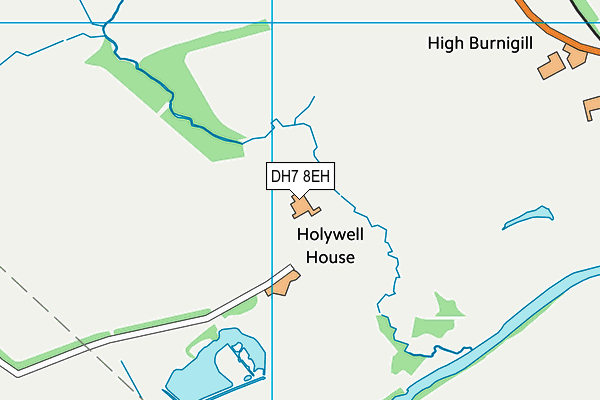 DH7 8EH map - OS VectorMap District (Ordnance Survey) DH7 8EH map - OS VectorMap District (Ordnance Survey)