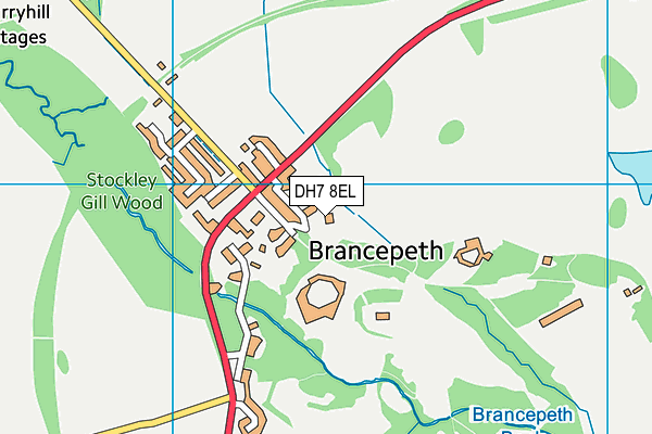 DH7 8EL map - OS VectorMap District (Ordnance Survey) DH7 8EL map - OS VectorMap District (Ordnance Survey)