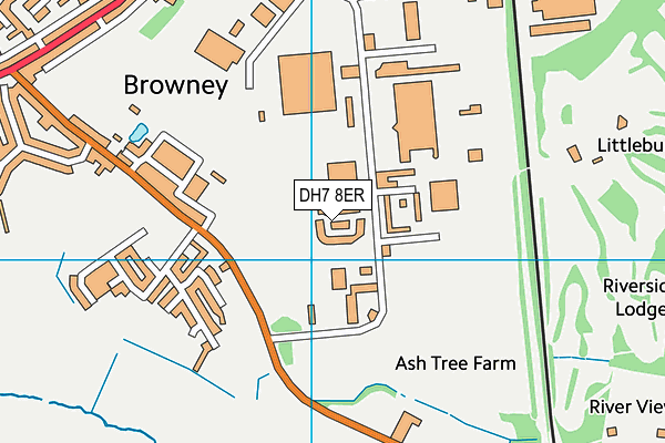 DH7 8ER map - OS VectorMap District (Ordnance Survey) DH7 8ER map - OS VectorMap District (Ordnance Survey)