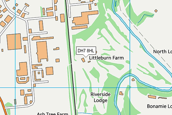 DH7 8HL map - OS VectorMap District (Ordnance Survey) DH7 8HL map - OS VectorMap District (Ordnance Survey)