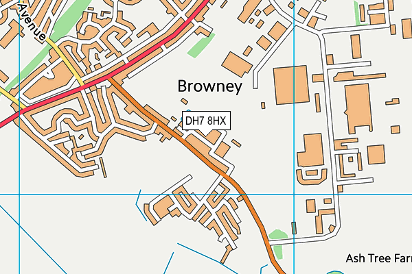 DH7 8HX map - OS VectorMap District (Ordnance Survey) DH7 8HX map - OS VectorMap District (Ordnance Survey)