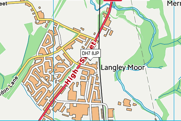 DH7 8JP map - OS VectorMap District (Ordnance Survey) DH7 8JP map - OS VectorMap District (Ordnance Survey)