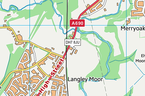 DH7 8JU map - OS VectorMap District (Ordnance Survey) DH7 8JU map - OS VectorMap District (Ordnance Survey)