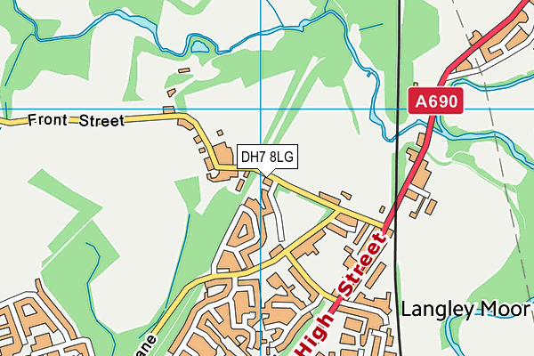 DH7 8LG map - OS VectorMap District (Ordnance Survey) DH7 8LG map - OS VectorMap District (Ordnance Survey)