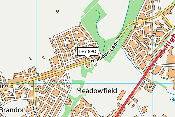 DH7 8PQ map - OS VectorMap District (Ordnance Survey) DH7 8PQ map - OS VectorMap District (Ordnance Survey)