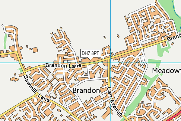 DH7 8PT map - OS VectorMap District (Ordnance Survey) DH7 8PT map - OS VectorMap District (Ordnance Survey)