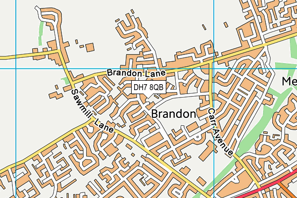 DH7 8QB map - OS VectorMap District (Ordnance Survey) DH7 8QB map - OS VectorMap District (Ordnance Survey)