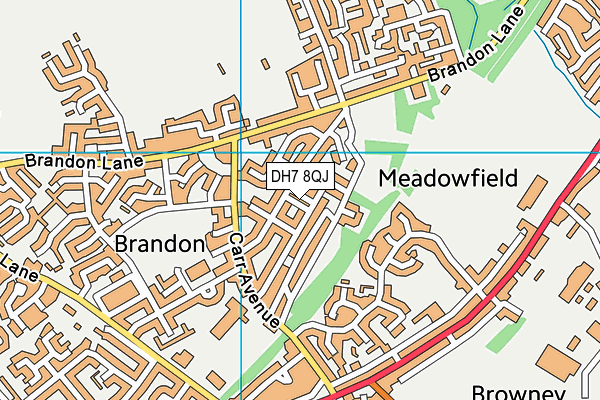 DH7 8QJ map - OS VectorMap District (Ordnance Survey) DH7 8QJ map - OS VectorMap District (Ordnance Survey)