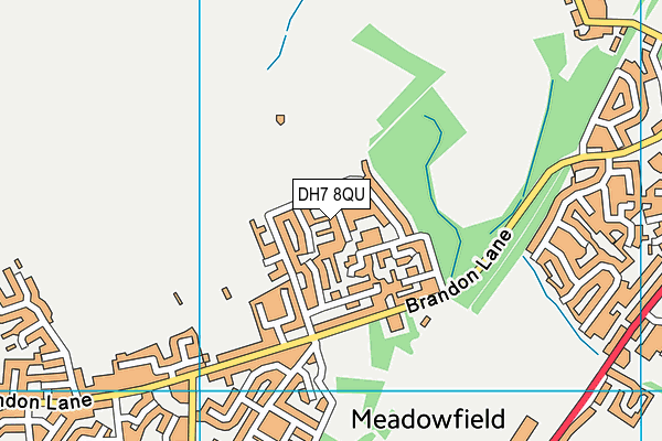 DH7 8QU map - OS VectorMap District (Ordnance Survey) DH7 8QU map - OS VectorMap District (Ordnance Survey)