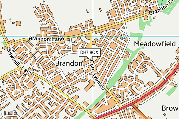 DH7 8QX map - OS VectorMap District (Ordnance Survey) DH7 8QX map - OS VectorMap District (Ordnance Survey)
