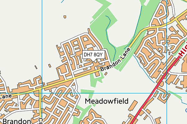 DH7 8QY map - OS VectorMap District (Ordnance Survey) DH7 8QY map - OS VectorMap District (Ordnance Survey)