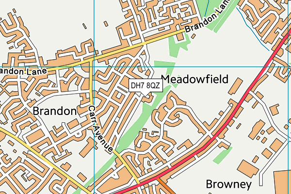 DH7 8QZ map - OS VectorMap District (Ordnance Survey) DH7 8QZ map - OS VectorMap District (Ordnance Survey)