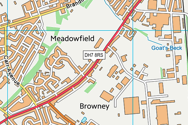 DH7 8RS map - OS VectorMap District (Ordnance Survey) DH7 8RS map - OS VectorMap District (Ordnance Survey)