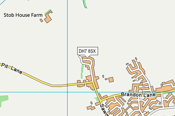 DH7 8SX map - OS VectorMap District (Ordnance Survey) DH7 8SX map - OS VectorMap District (Ordnance Survey)