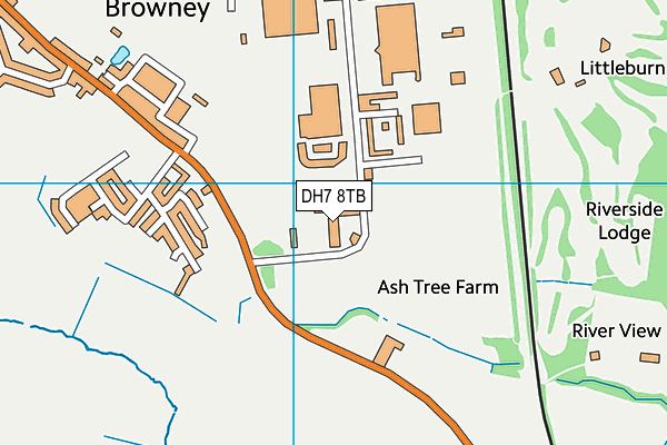 DH7 8TB map - OS VectorMap District (Ordnance Survey) DH7 8TB map - OS VectorMap District (Ordnance Survey)