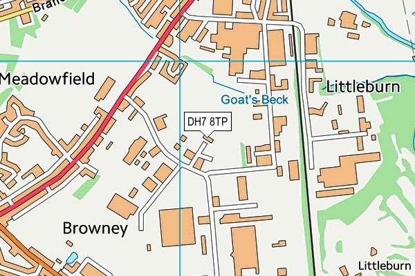 DH7 8TP map - OS VectorMap District (Ordnance Survey) DH7 8TP map - OS VectorMap District (Ordnance Survey)