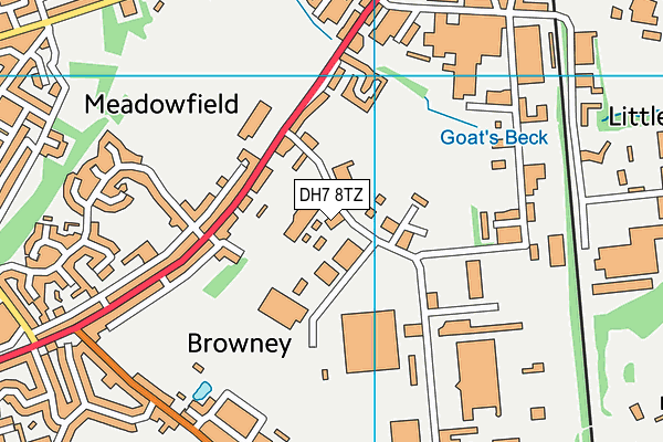 DH7 8TZ map - OS VectorMap District (Ordnance Survey) DH7 8TZ map - OS VectorMap District (Ordnance Survey)