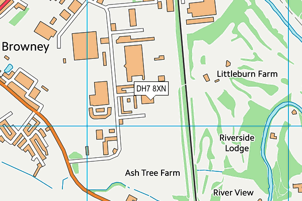 DH7 8XN map - OS VectorMap District (Ordnance Survey) DH7 8XN map - OS VectorMap District (Ordnance Survey)