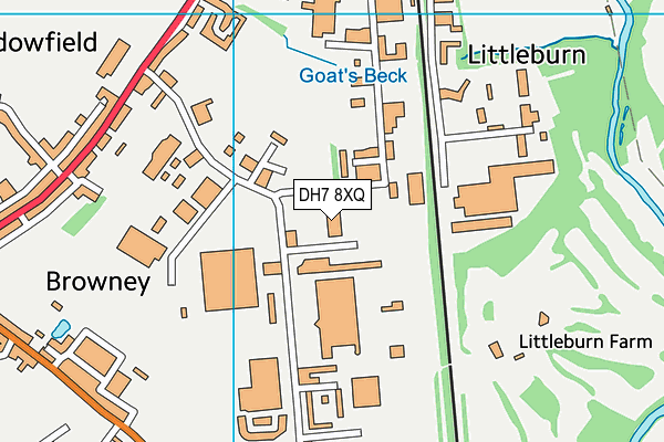 DH7 8XQ map - OS VectorMap District (Ordnance Survey)