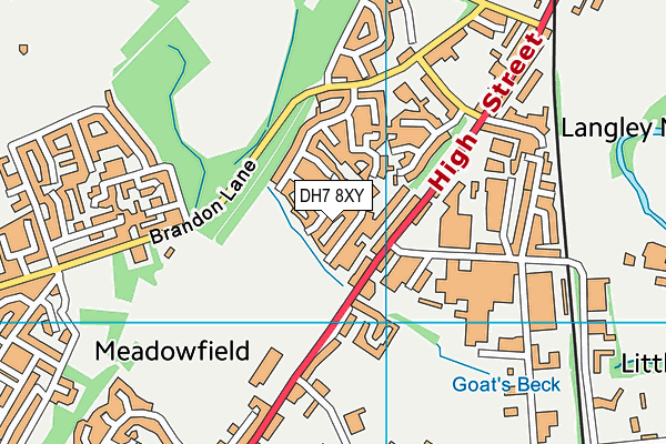 DH7 8XY map - OS VectorMap District (Ordnance Survey) DH7 8XY map - OS VectorMap District (Ordnance Survey)