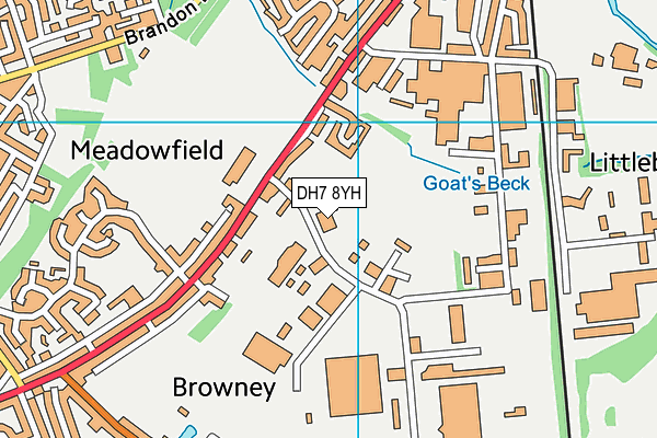 DH7 8YH map - OS VectorMap District (Ordnance Survey) DH7 8YH map - OS VectorMap District (Ordnance Survey)