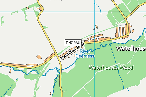 DH7 9AU map - OS VectorMap District (Ordnance Survey)