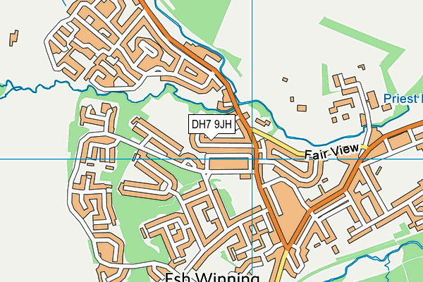 DH7 9JH map - OS VectorMap District (Ordnance Survey) DH7 9JH map - OS VectorMap District (Ordnance Survey)