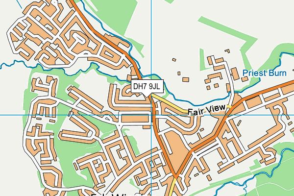 DH7 9JL map - OS VectorMap District (Ordnance Survey) DH7 9JL map - OS VectorMap District (Ordnance Survey)