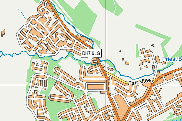 DH7 9LG map - OS VectorMap District (Ordnance Survey) DH7 9LG map - OS VectorMap District (Ordnance Survey)