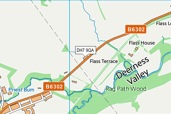DH7 9QA map - OS VectorMap District (Ordnance Survey) DH7 9QA map - OS VectorMap District (Ordnance Survey)
