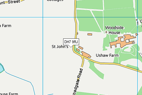 DH7 9RJ map - OS VectorMap District (Ordnance Survey)
