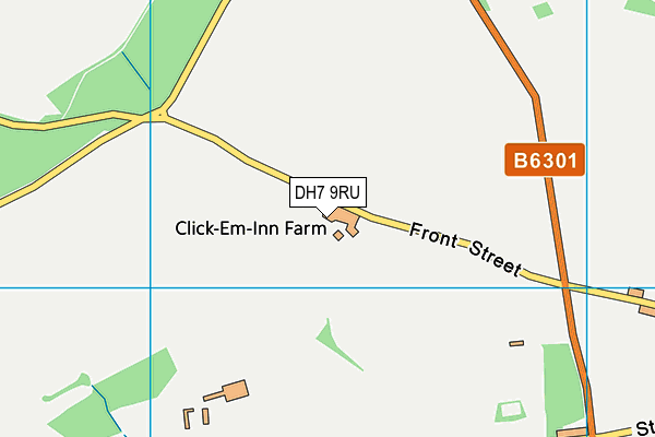 DH7 9RU map - OS VectorMap District (Ordnance Survey) DH7 9RU map - OS VectorMap District (Ordnance Survey)