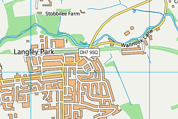 DH7 9SQ map - OS VectorMap District (Ordnance Survey) DH7 9SQ map - OS VectorMap District (Ordnance Survey)