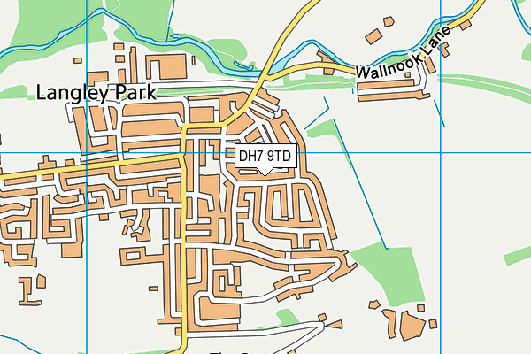 DH7 9TD map - OS VectorMap District (Ordnance Survey) DH7 9TD map - OS VectorMap District (Ordnance Survey)