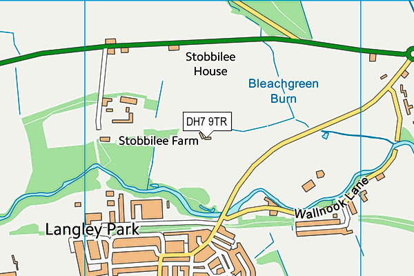 DH7 9TR map - OS VectorMap District (Ordnance Survey) DH7 9TR map - OS VectorMap District (Ordnance Survey)