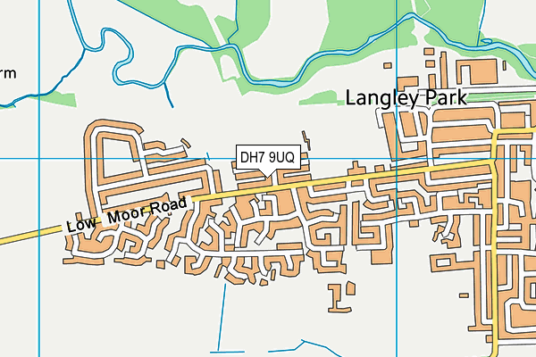 DH7 9UQ map - OS VectorMap District (Ordnance Survey) DH7 9UQ map - OS VectorMap District (Ordnance Survey)
