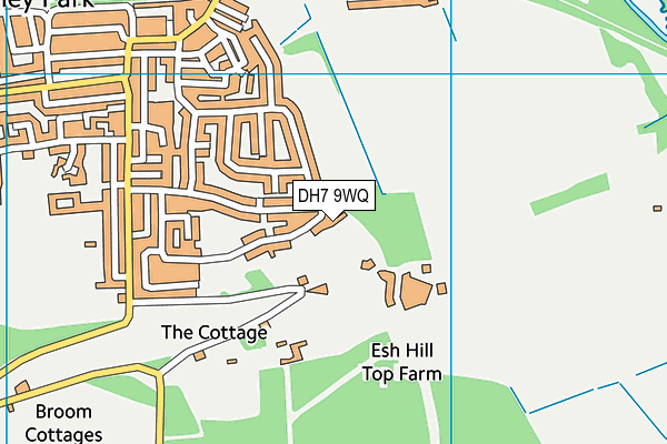 DH7 9WQ map - OS VectorMap District (Ordnance Survey) DH7 9WQ map - OS VectorMap District (Ordnance Survey)