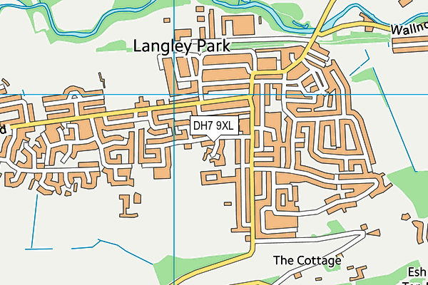 DH7 9XL map - OS VectorMap District (Ordnance Survey) DH7 9XL map - OS VectorMap District (Ordnance Survey)