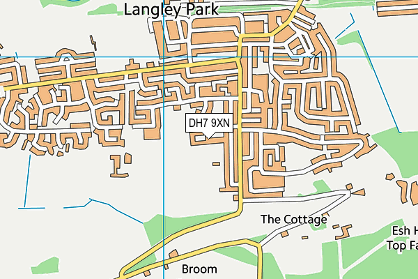 DH7 9XN map - OS VectorMap District (Ordnance Survey) DH7 9XN map - OS VectorMap District (Ordnance Survey)